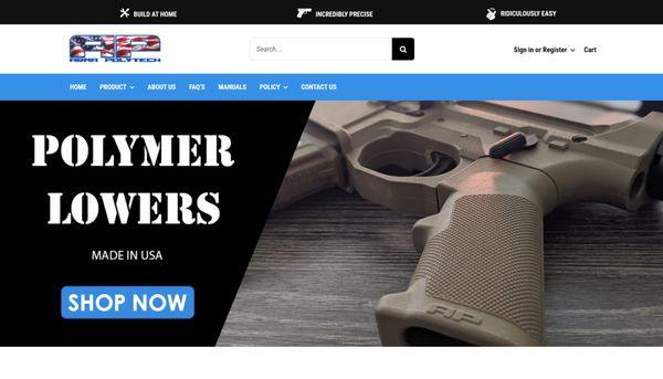 Armapolytech.com - E-commerce website design client wanted a tactical looking website for their new product.