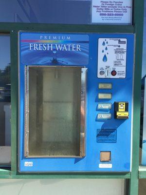 24/7 Water Vending Machine located on the front of our store.