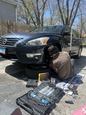 Front Brakes Change On Nissan Altima