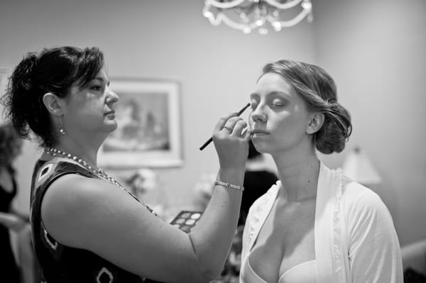 Getting my makeup done by Karen on my wedding day at The Grandview