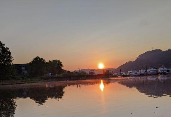 Sunrise from a kayak