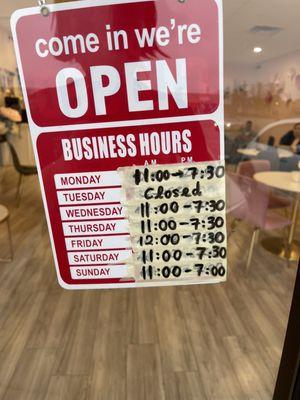 Business hours