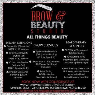 BOOK YOUR APPOINTMENT AT THE BROW & BEAUTY STUDIO TODAY~COME TO RELAX AND ENJOY OUR LUXURY SERVICES‼