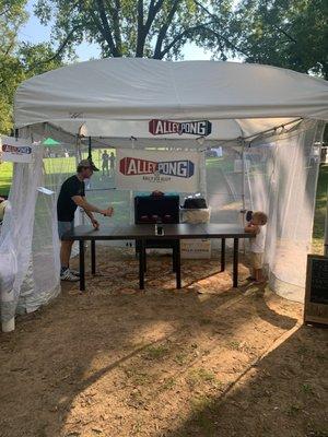 Alley pong table in action!