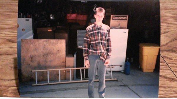 Bear back in the early days doing HVAC work in Michigan