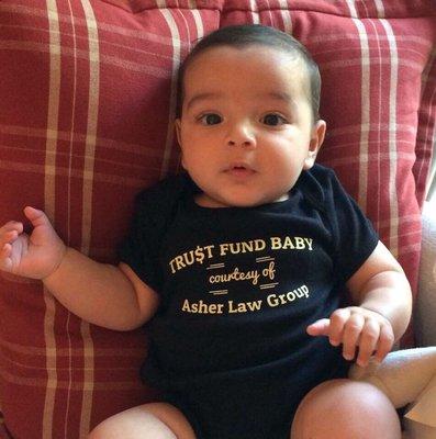 An adorable and debonair Asher Law Group Trust Fund Baby!