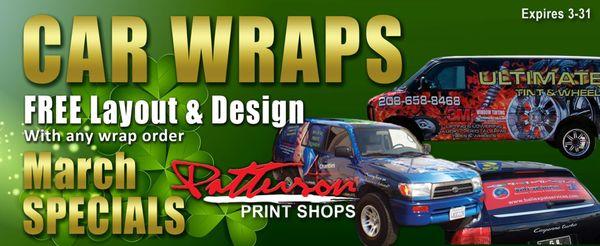 WE DO VEHICLE WRAPS!!