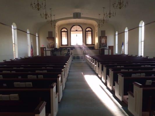 The light of the Son just starting to shine in before our sunrise service.