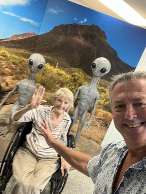 Mom and Me at the UFO Museum