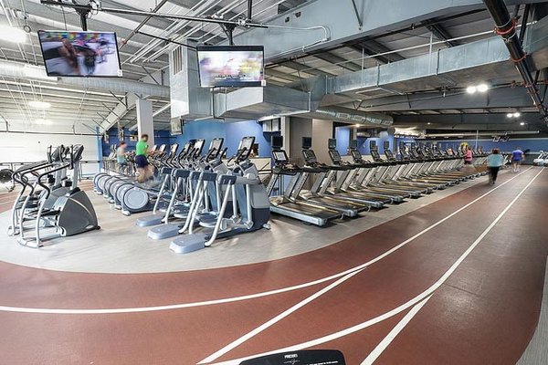 Our 38,000 square-foot facility features an indoor track and hundreds of pieces of clean, modern fitness and cardio equipment.