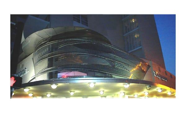 architectural metal works atop a Miami Walgreen's.