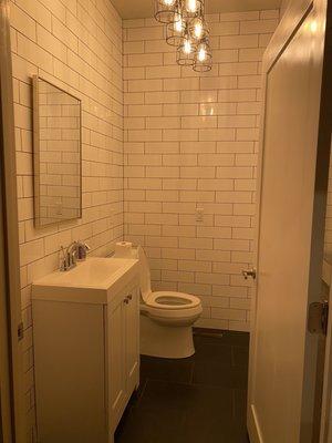 Newly installed bathroom