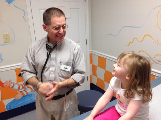 Dr. Perry makes kids smile.