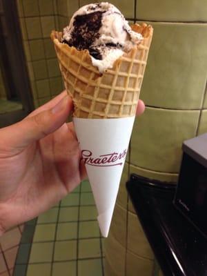 Waffle cone with Cookies and Cream