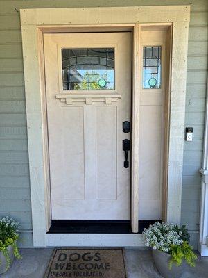 Unstained front door:(