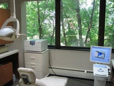 We offer Cerec, single visit crowns