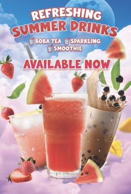 Summer drinks available now.