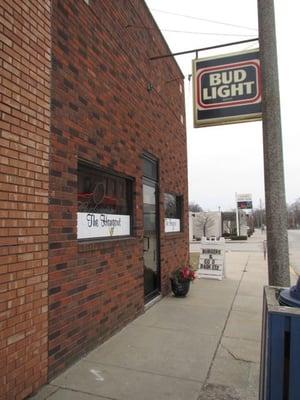 The portable sign lists the specials...but the bud sign is all you will see from the road.