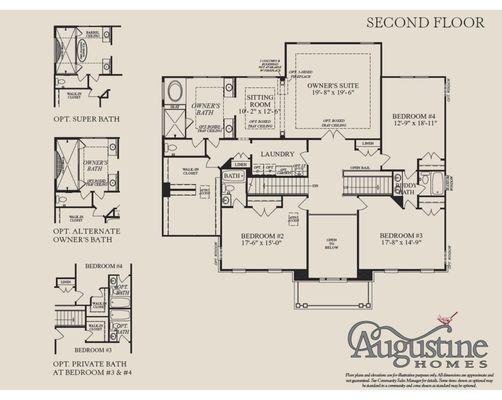 Sample floor plan - The Stratford III model - second floor shown