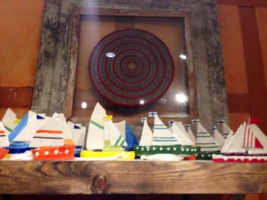 Sooo cute! Sail boat decor! Sitting on ropes