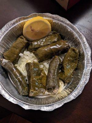 Grape leaves. So good!