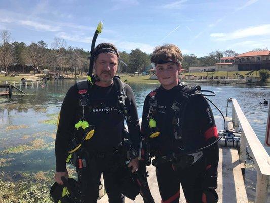 Training dives in Vortex Springs