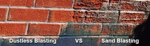 Brick Dustless vs sand blasting