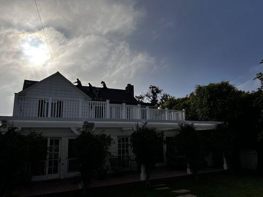 re-roof on a torch and shingle roof