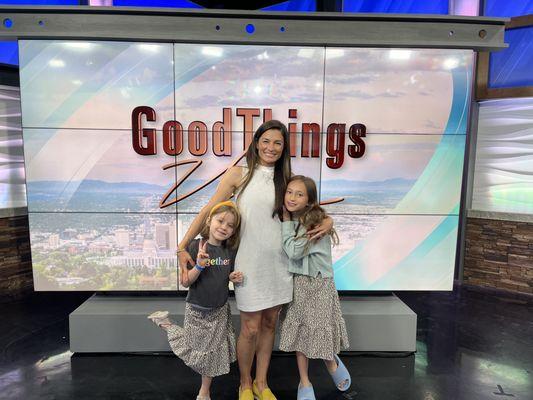 Brought my girls with me as I went on Good Things Utah to talk about healing your inner child