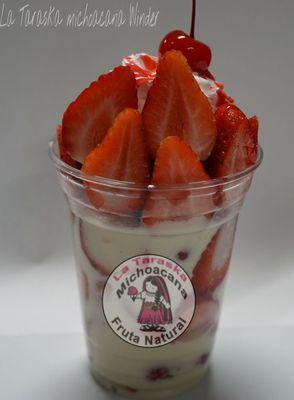 Las sabrosas fresas con crema