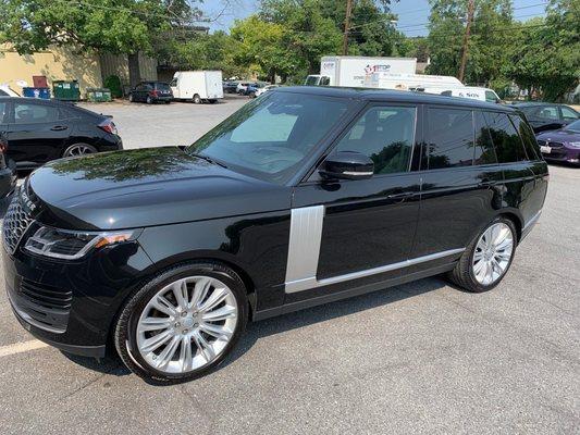 Range Rover received a two-step, paint correction and ceramic coating