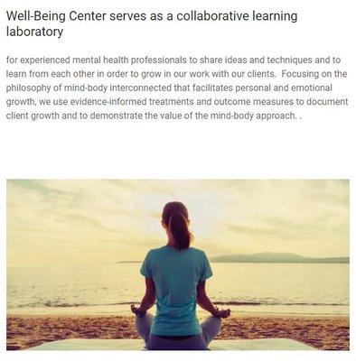 Well-Being Center -- from their website