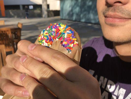 Gluten free birthday cake donut OMG