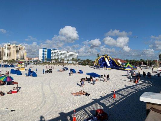 Water slide seen from the pier.