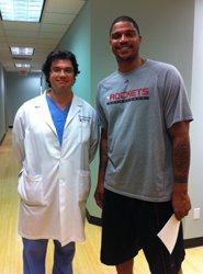 Dr W treating NBA player