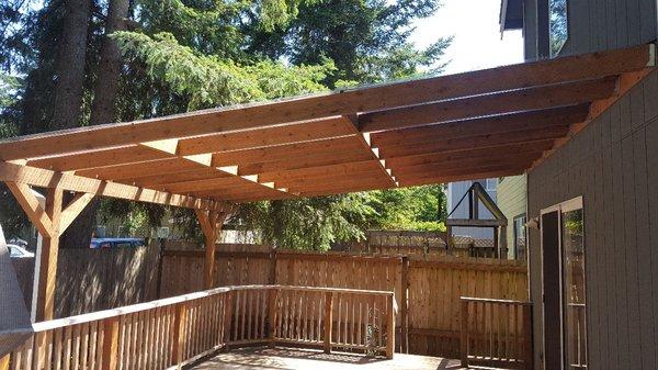 Deck and awning