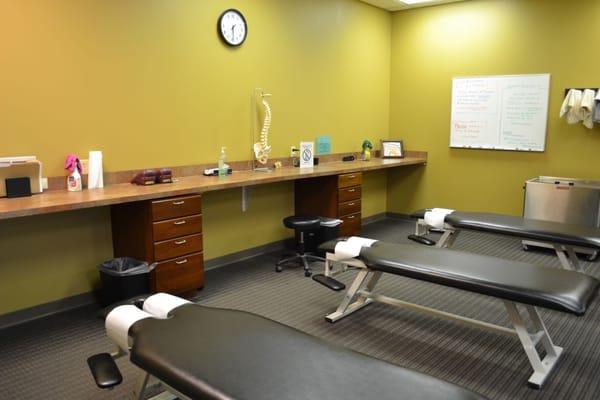 Chiropractor adjustment tables.