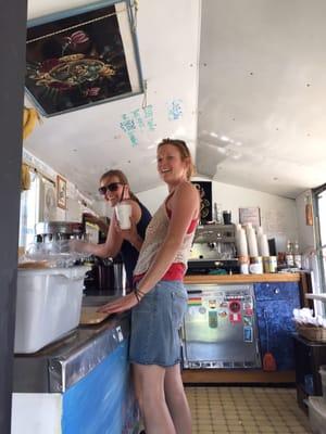 Hard working staff Shakes and floats as well as great coffee