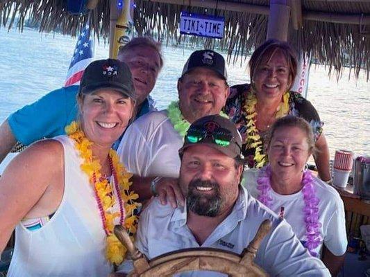 Tiki Time is the BEST time!  Grab your friends and some cold drinks and hang out with us on Lake Conroe!  Book now online.