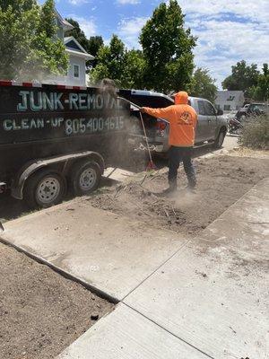 Hauling dirt