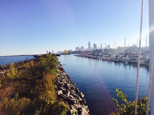 View from the deck in the marina