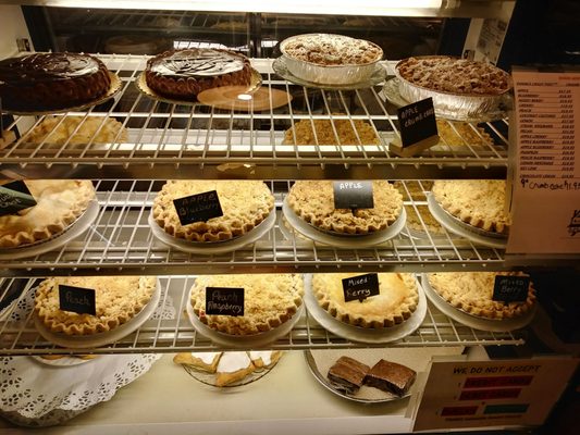 Oh my God always a tough decision deciding on which pie to get, yes I'm the one holding up the line.