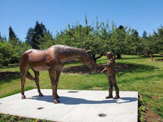 Statue in the park.