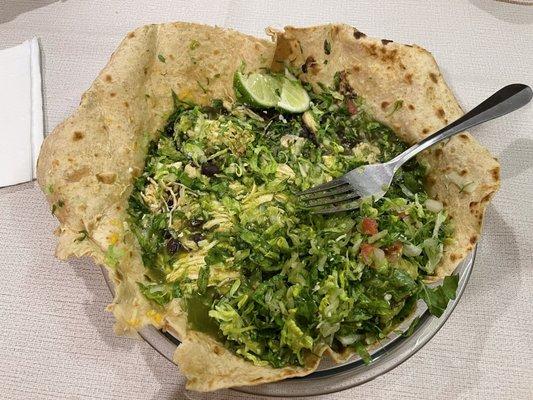 A supposedly whole wheat tortilla.