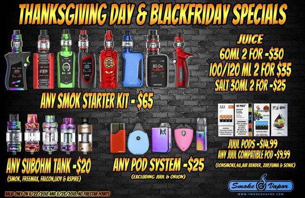 THANKSGIVING DAY & BLACKFRIDAY SPECIALS! YES WE'RE OPEN !!! http://bit.ly/TD-BFSPECIALS