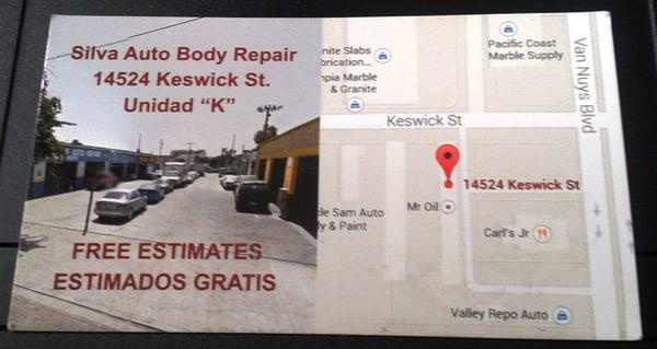 Auto Body Repair  in Van Nuys, California. Low costo service.  Insurance estimates.