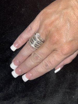 PINK AND WHITE NAIL BY owner kellie and D SPA AND NAILS