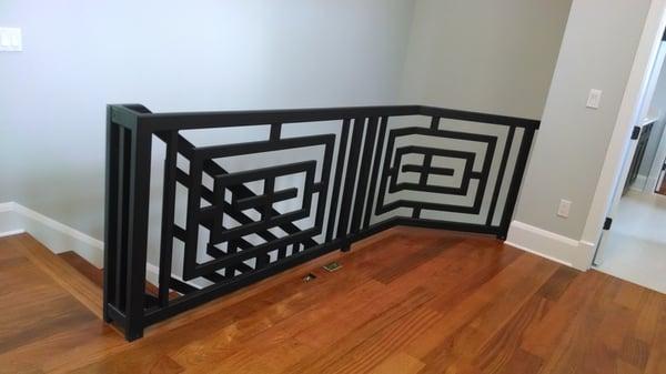 Interior Custom wrought iron stair rails