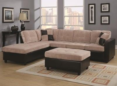 Furniture Plaza has the best selection of sectional sofas. Choose the arm and leg style, cushion fill, fabric, length, depth, and height.