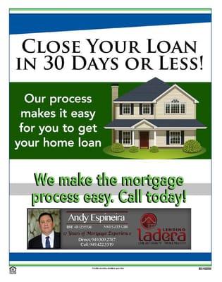 We close loans fast!!